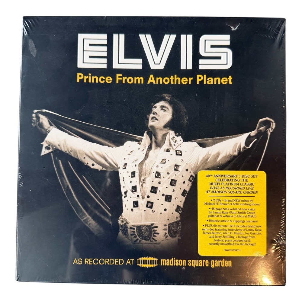 Elvis Presley Prince From Another Planet 3 Disc Set CD DVD MSG Live 40th New